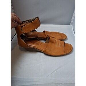THE FLEXX Italian Leather Sandals Ankle Strap Comfort Brown Women's Size 7